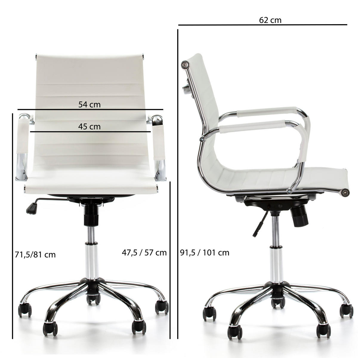 SCAUN ROTATIV Croma cu funcție de pat, alb - alb, blană (62/91/54cm) - VS Venta-stock