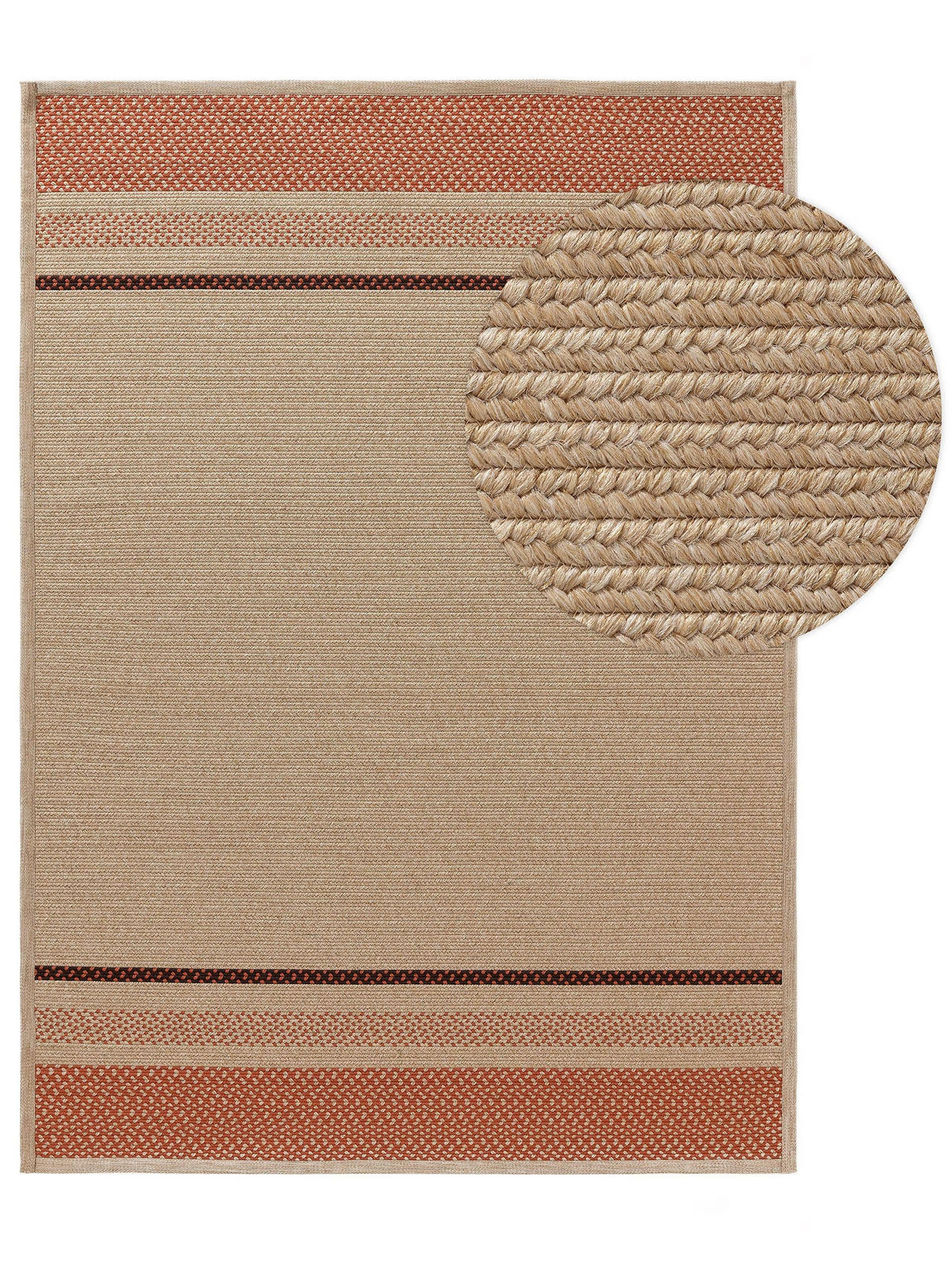 OUTDOORTEPPICH Nandi Terracotta 120x170 cm - Terra cotta, Textil (120/170cm) - benuta Nest