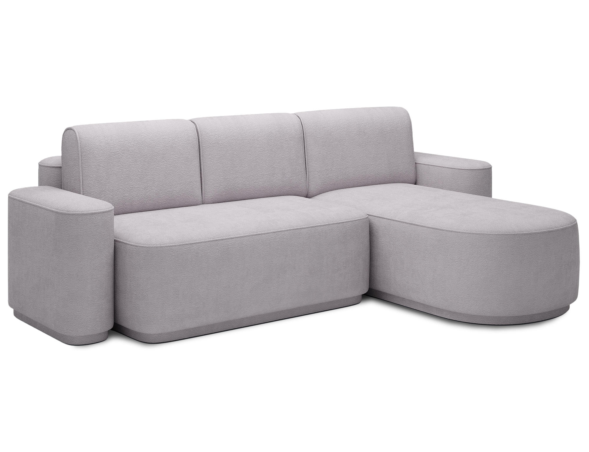 ECKSOFA RUMA - Grau (Touch 03) - Grau, Holzwerkstoff (285/180cm) - Möblo