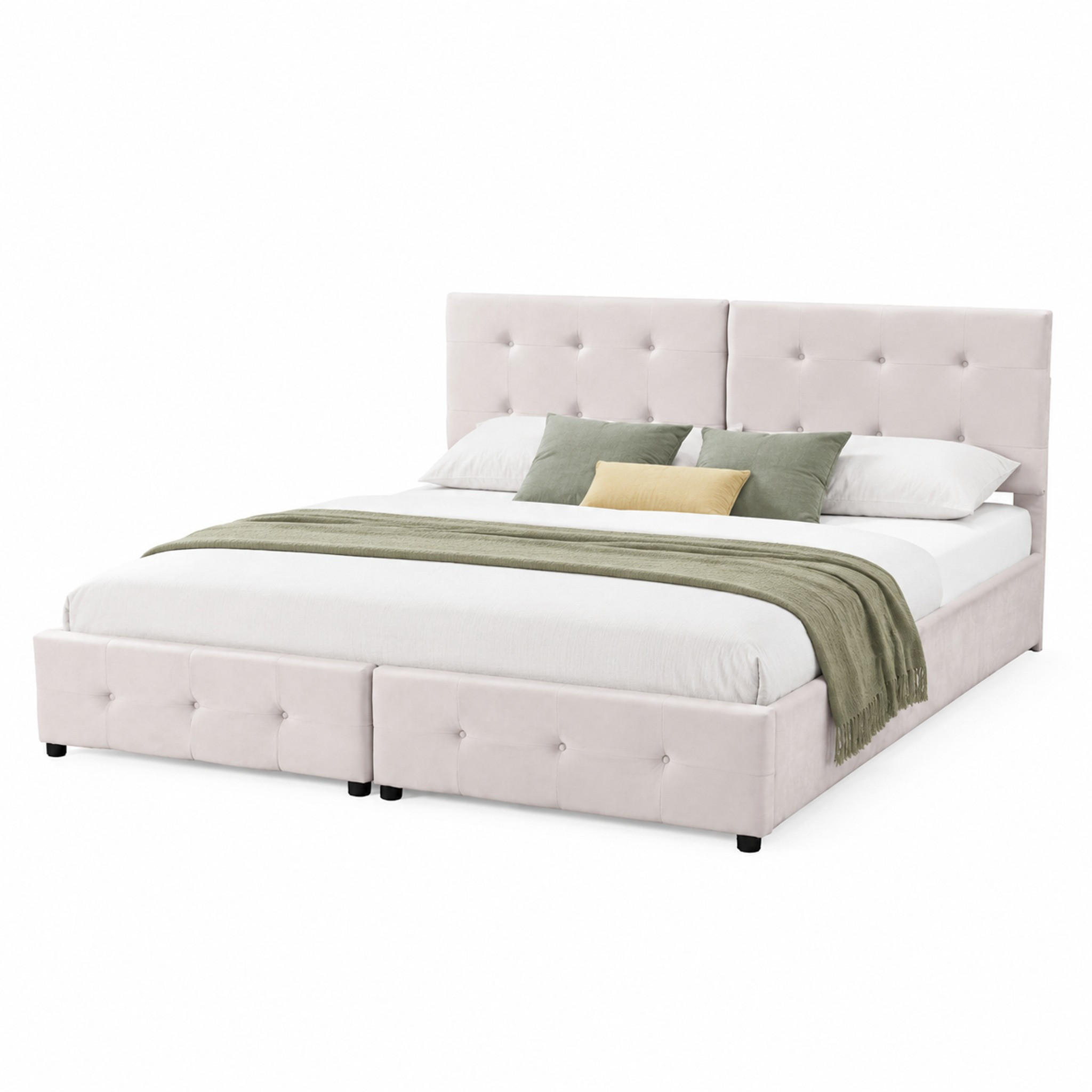 Beauniv Polsterbett Beige 180x200 cm