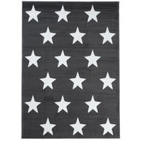 TEPPICH LUXURY Dunkelgrau Geometrisch Sterne 300/400 cm - Dunkelgrau, Textil (300/400cm) - Tapiso
