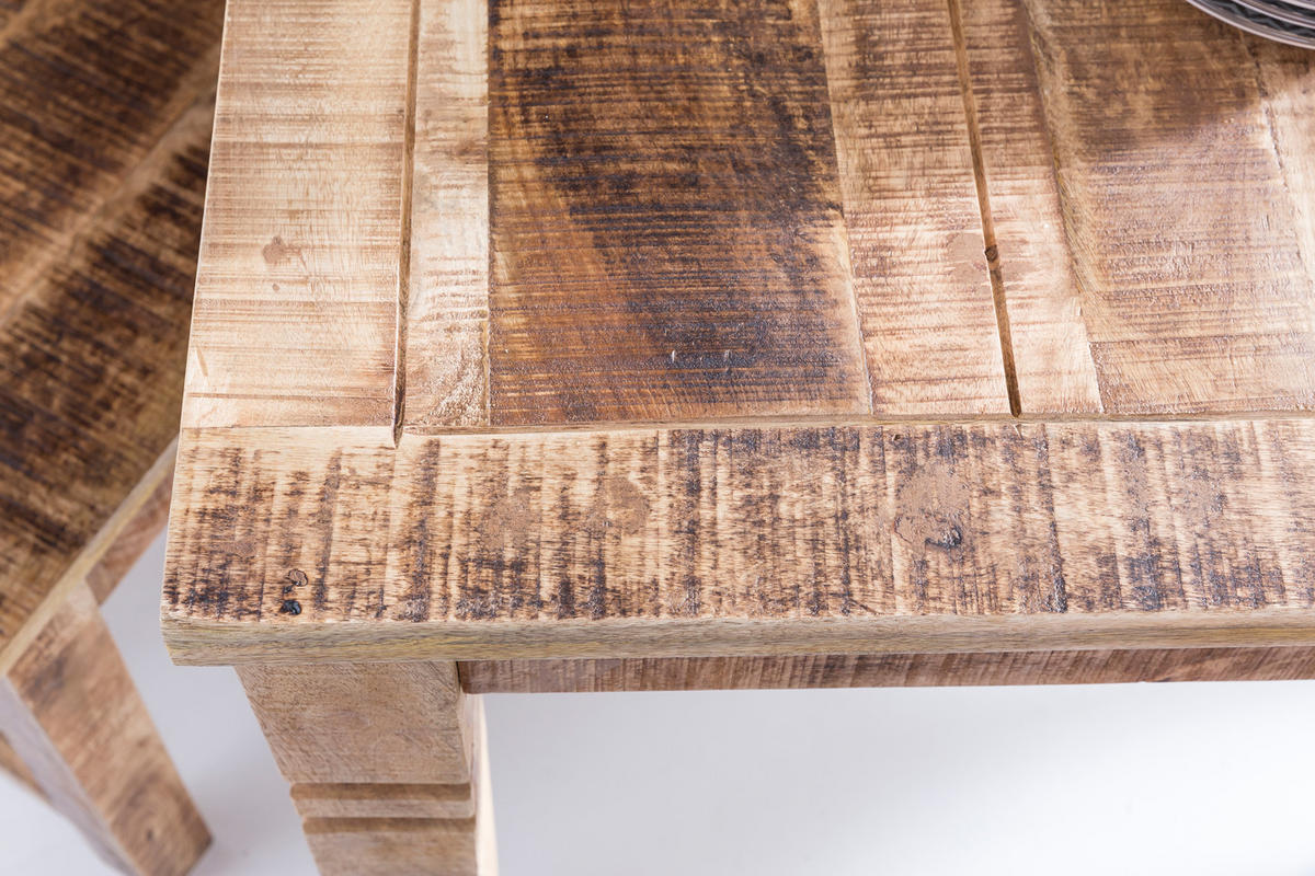 ESSTISCH Massivholz Quadratisch Landhausstil DIANA, Braun 80x80x76 cm - Braun, Holz (80/80/76cm) - KADIMA DESIGN