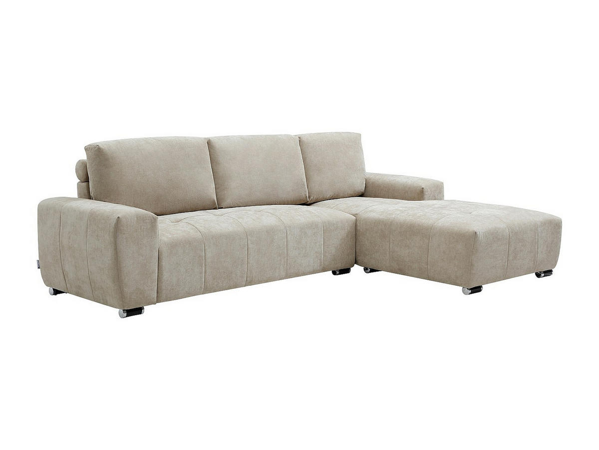 ECKSOFA - Ecke rechts - Stoff Beige - MICHELIA - Beige, Textil (268/174cm) - Vente-Unique