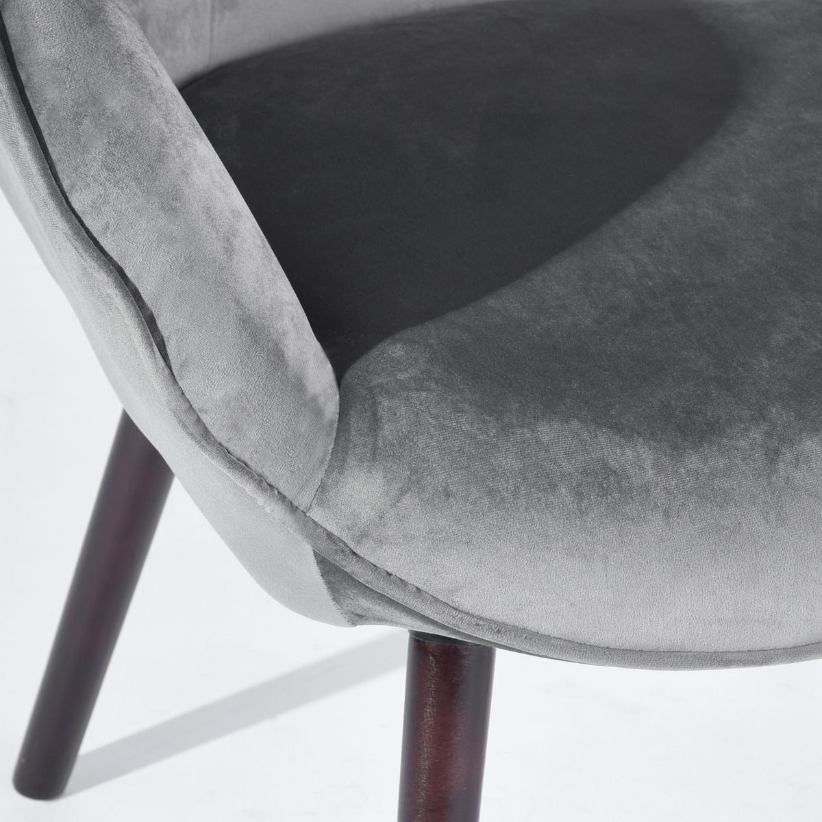 SESSEL, Füße aus Massivholz - Dunkelbraun/Grau, Holz/Buchenholz (68/104/73cm) - Urban Meuble