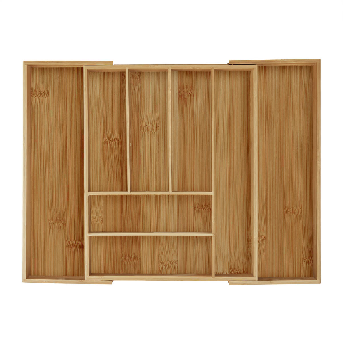 BESTECKKASTEN - Hellbraun, Holz/Holzwerkstoff (57.5/6.5/43cm) - Relaxdays