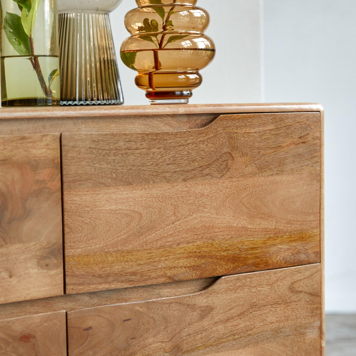 KOMMODE Gabrielle Braun aus Mango - Braun, Holz (100/100/40cm) - Tikamoon