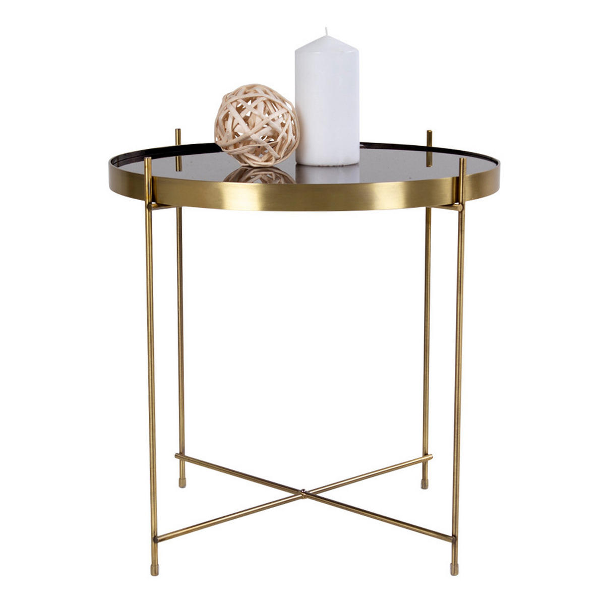 COUCHTISCH 48x48 cm messingfarben Stahl - Goldfarben, Holzwerkstoff (48/48/48cm) - ebuy24