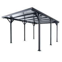 CARPORT mit Flachdach 5x3 m dunkelgrau - Dunkelgrau, Metall (305/230/503cm) - Juskys