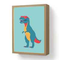 NACHTTISCHLAMPE MIT AKKU Dinosaurier - Blau - Sonnenbrille 30x40 cm - Hellblau, Holzwerkstoff (8/30/40cm) - OnlyWow