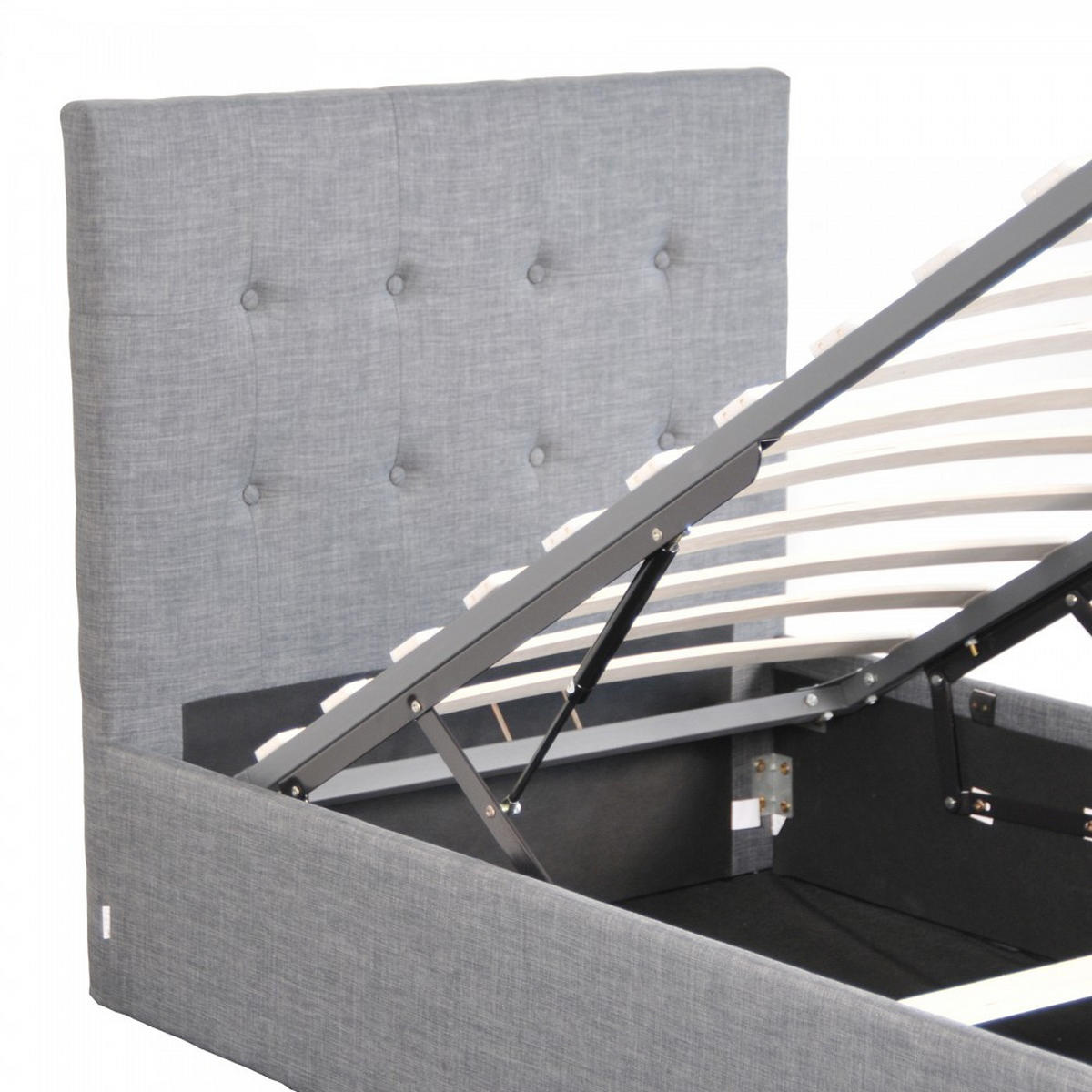 BETT PARMA mit Lattenrost 90x190 - Grau - Grau, Holz/Holzwerkstoff (90/190cm) - Weber Industries