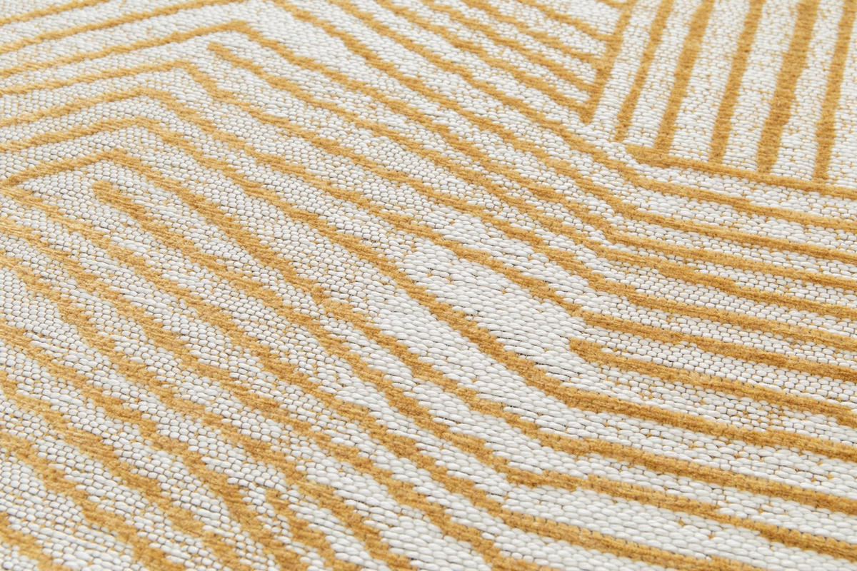 TEPPICH für Innen und Außen aus recycelten Fasern gelb - Gelb, Textil (120/170cm) - AFK Living