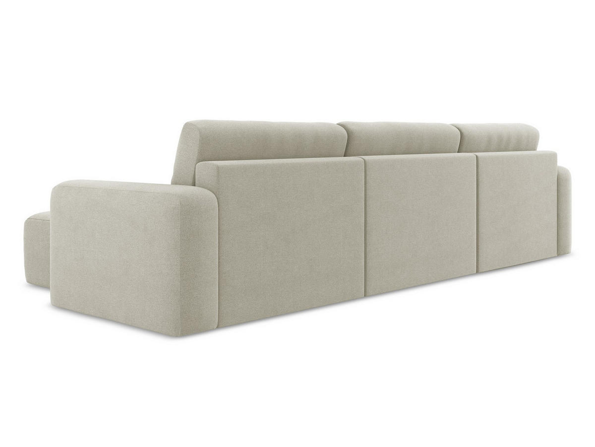 WOHNLANDSCHAFT Strukturstoff Stoff Beige - Beige/Creme, Kunststoff/Textil (332/79/149cm) - Makamii