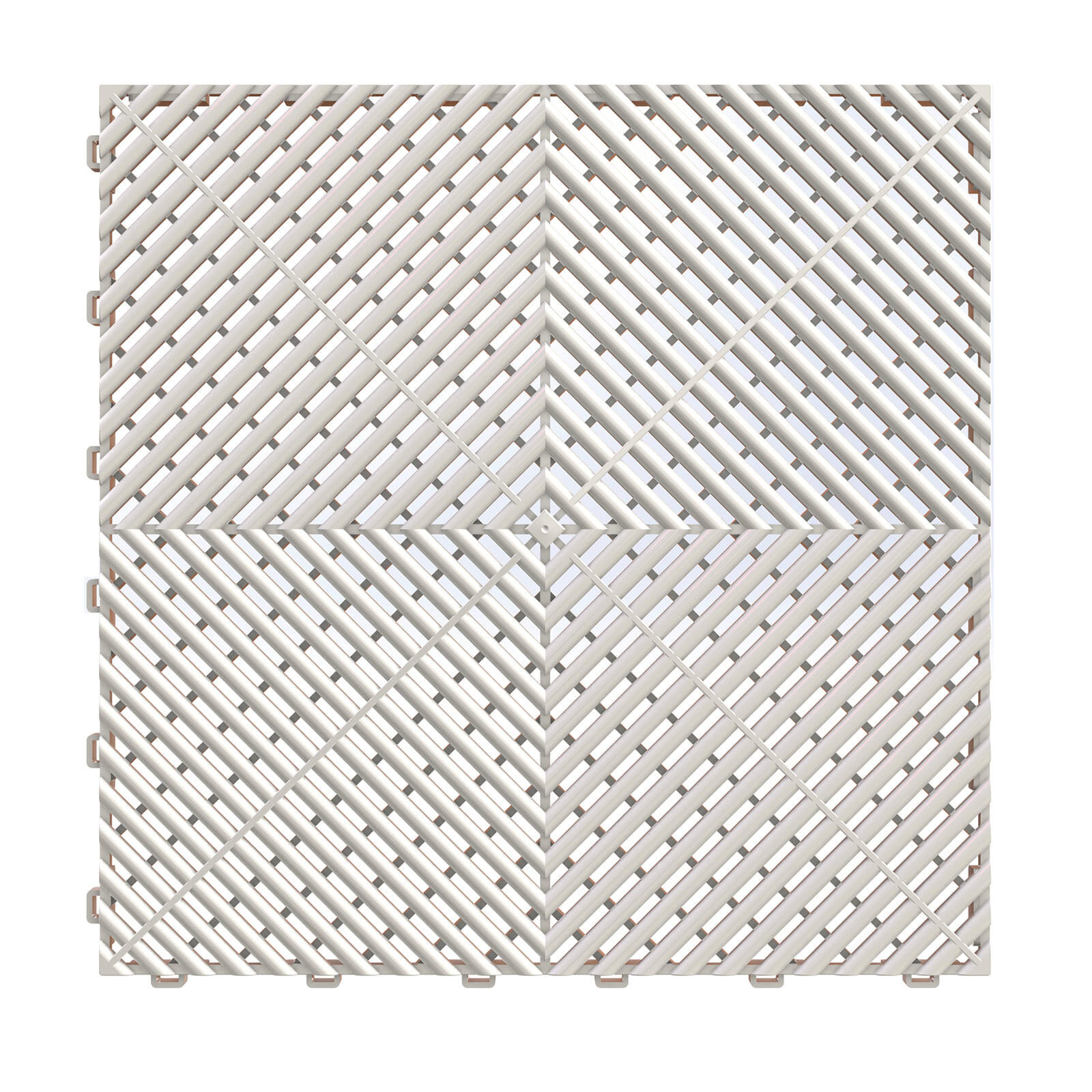 KLICKFLIESEN Durchbrochen für Garage, Werkstatt und Ausstellungsraum - Farbe Weiss - Set von 6 Fliesen - Weiß, Kunststoff (39.5/39.5/2cm) - MOSAIK AERO