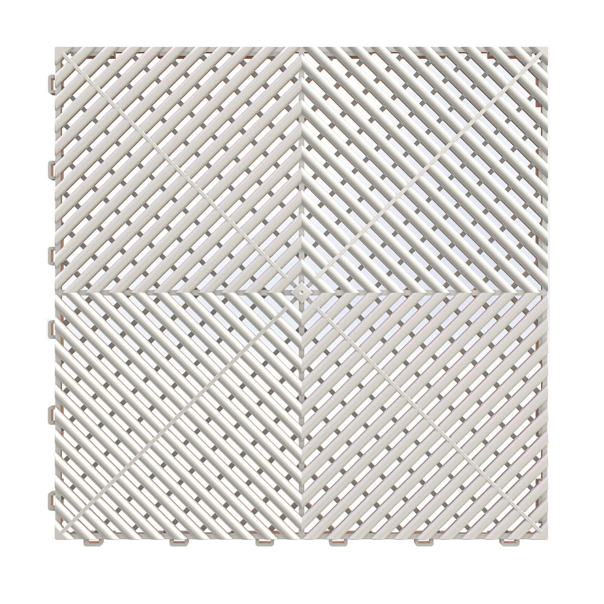 KLICKFLIESEN Durchbrochen für Garage, Werkstatt und Ausstellungsraum - Farbe Weiss - Set von 6 Fliesen - Weiß, Kunststoff (39.5/39.5/2cm) - MOSAIK AERO