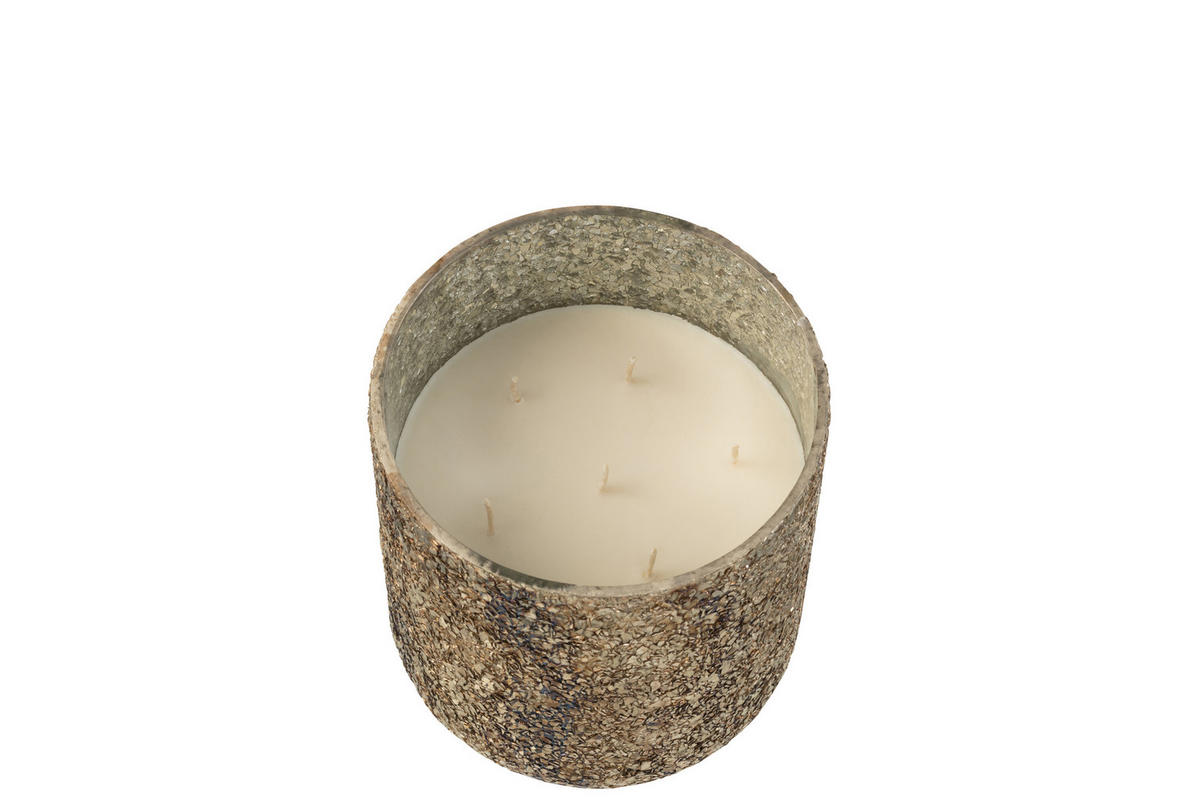 DUFTKERZE LUXURIA - Bronze - L - 80 Std. - Bronzefarben, Paraffin (17/20cm) - J-Line