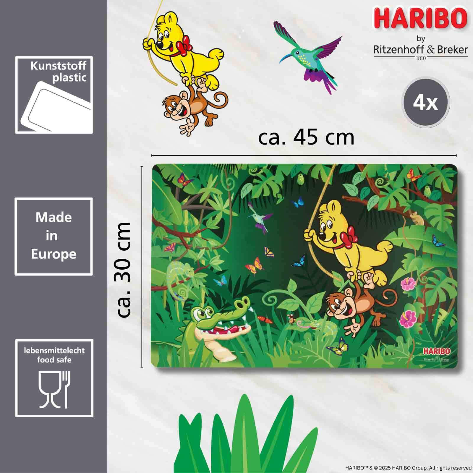 TISCHSETS Haribo Jungle grün 45 x 30 cm - Grün, Kunststoff (45/30/1cm) - Ritzenhoff Breker