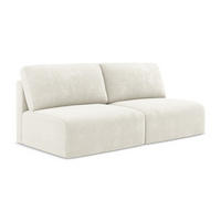 3-SITZER SOFA mit Schlaffunktion Chenille Stoff Weiß - Pink/Schwarz, Kunststoff/Textil (216/79/102cm) - Makamii