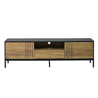 TV-LOWBOARD holzoptik & schwarz - Eichefarben, Holzwerkstoff (170/50/35cm) - Urban Meuble