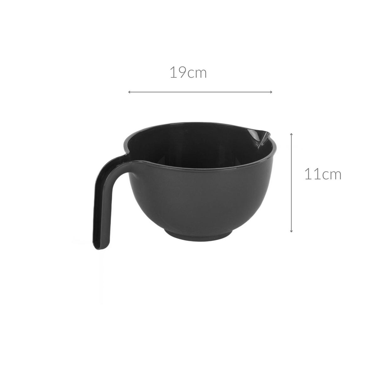 SCHÜSSEL mit Griff 1,5 l - Grau, Kunststoff (19cm)