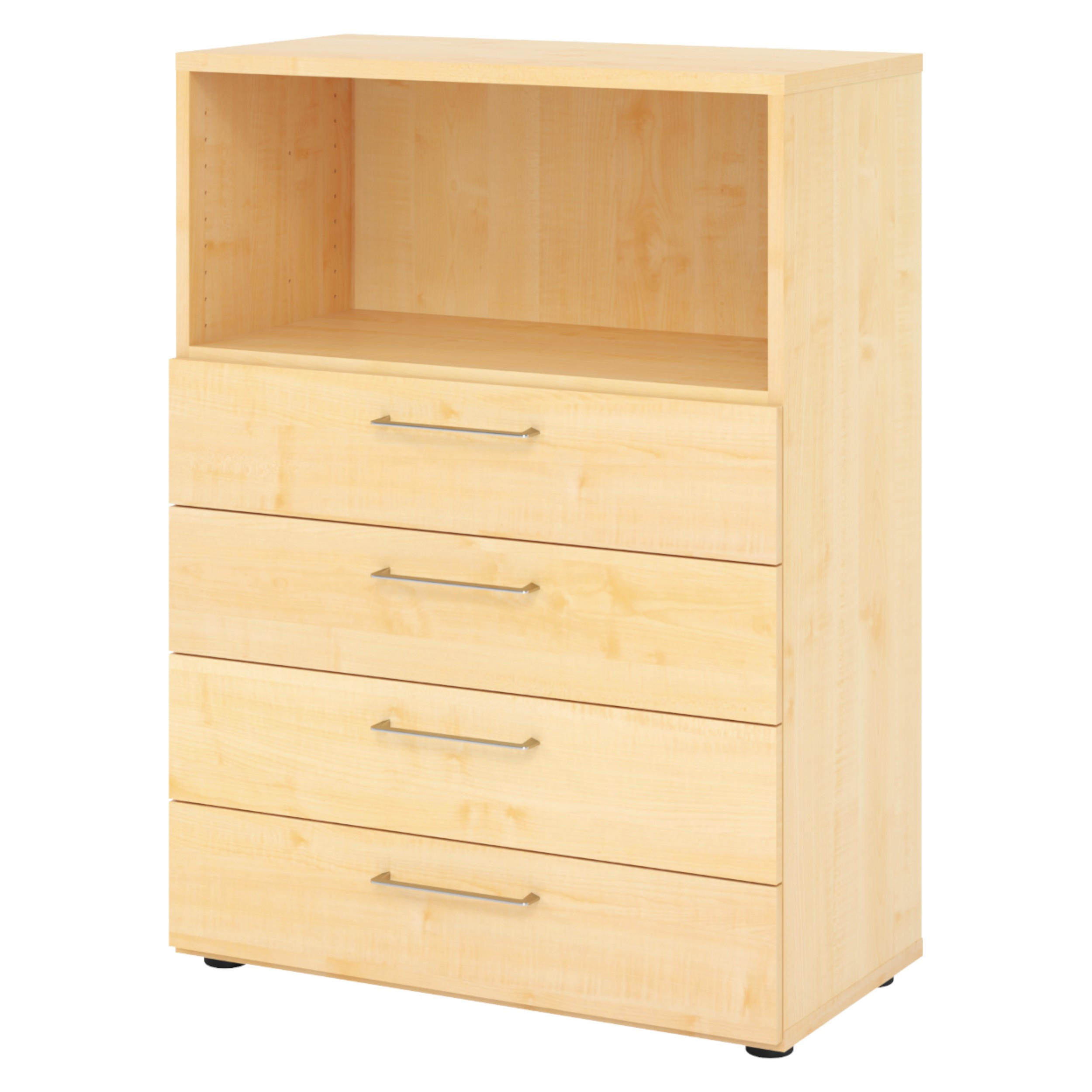bümö Schubladenschrank Ahorn 80x110x42 cm