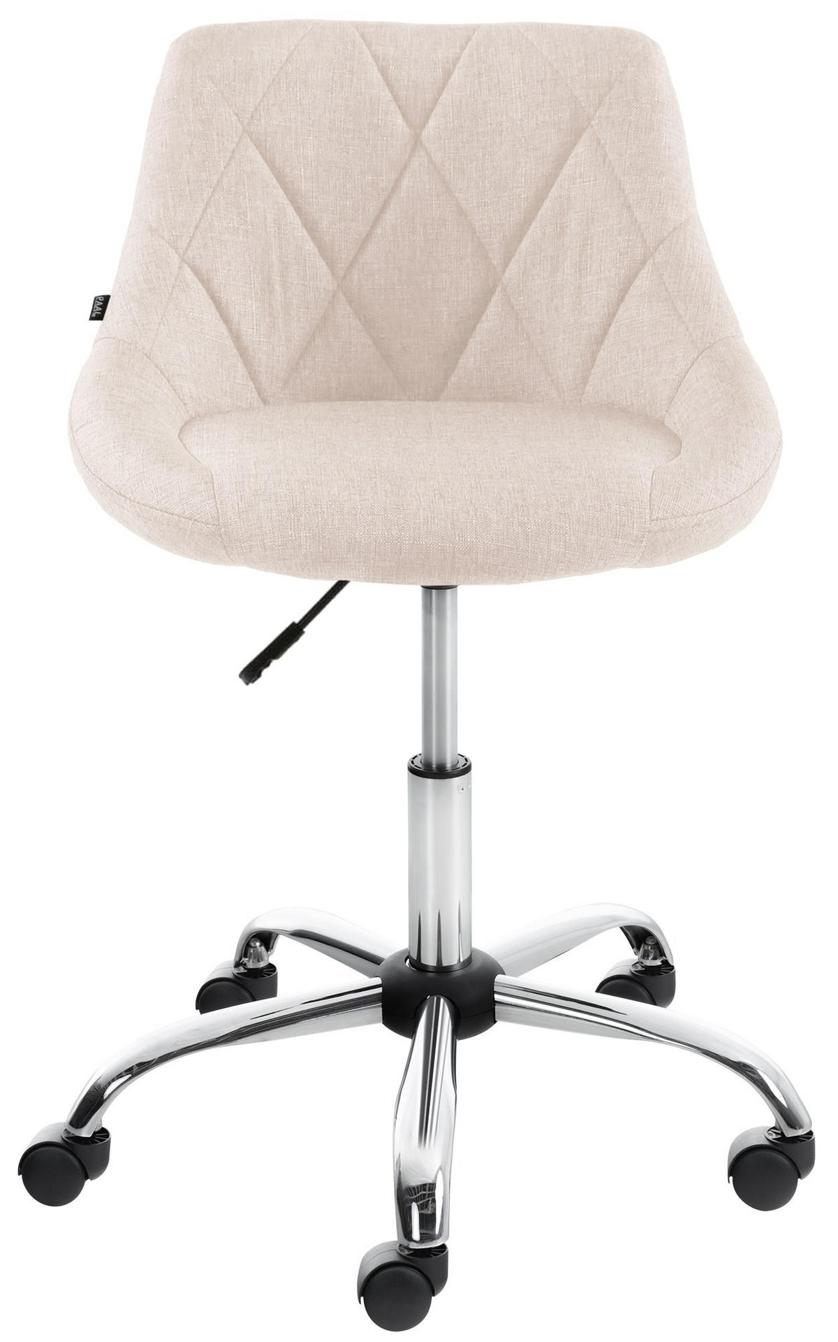 ARBEITSHOCKER Lazius Stoff creme - Naturfarben, Metall (47/82/49cm) - TPFLiving