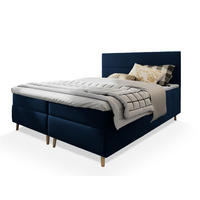 BOXBETT SANTA 140x200 cm mit Matratze und Topper - Blau - Blau, Holz (140/200cm) - MASSENO