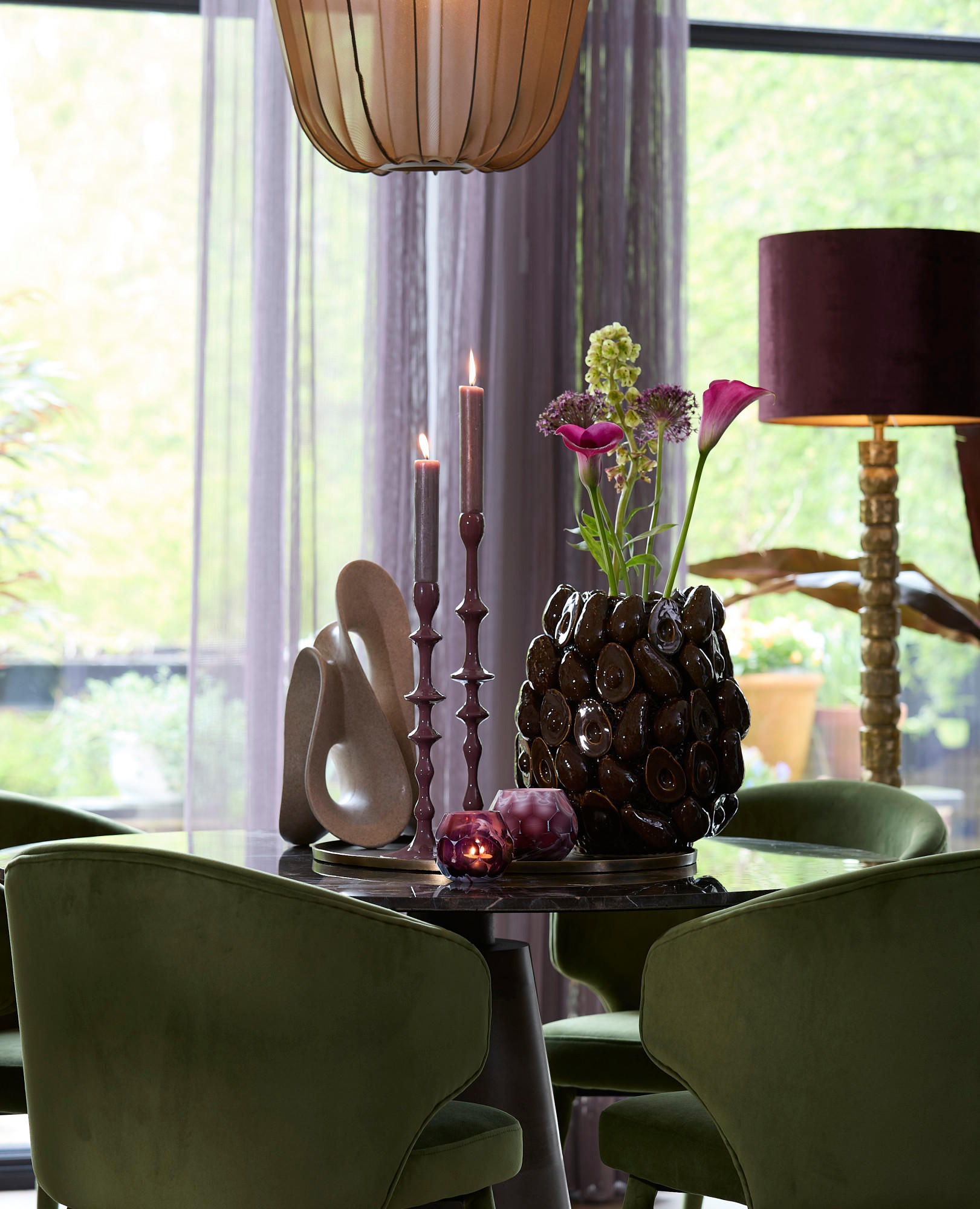 VASE Avocado Braun Ø33/37,5 cm - Braun, Keramik (37.5cm) - Light & Living