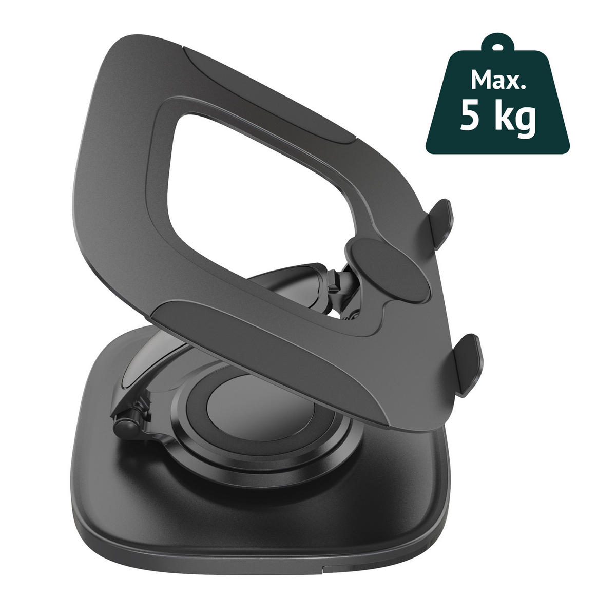 LAPTOPHALTERUNG Iksan Aluminium - Schwarz, Metall (20/26.5/22.5cm) - SVITA