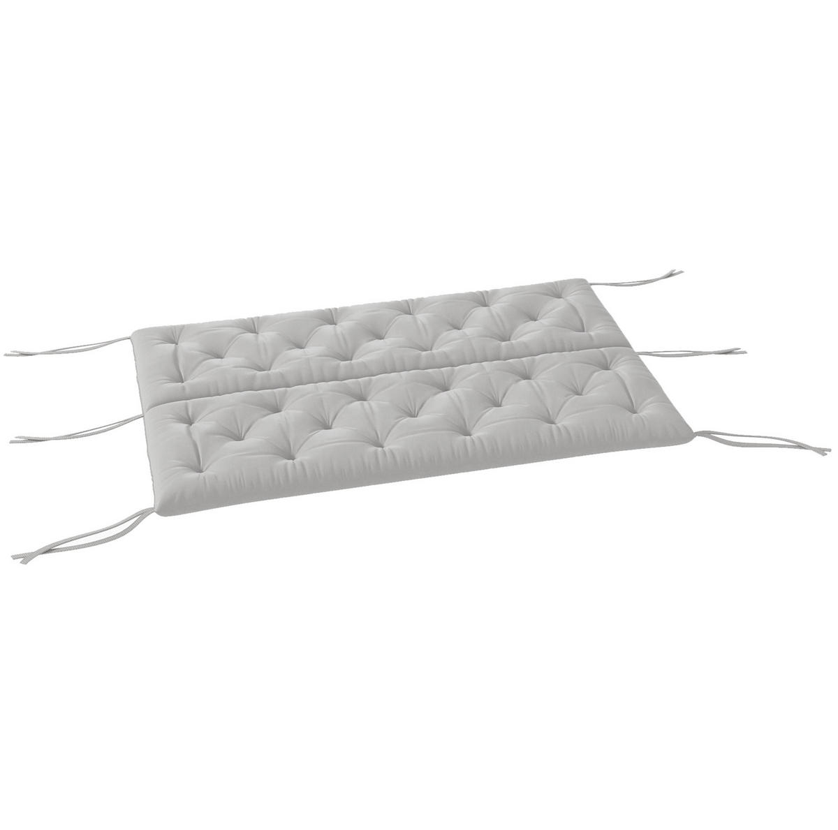 HOLLYWOODSCHAUKELAUFLAGE aus Polyester 150x98x8 cm in Hellgrau mit 6 Bändern - Hellgrau, Textil (98/8/150cm) - Modfu