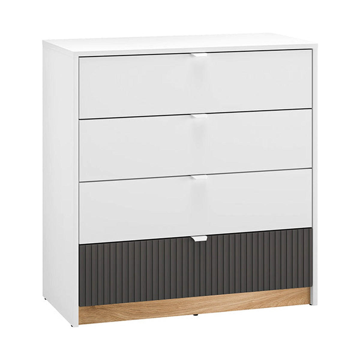 KOMMODE – 82 cm – Torino – Weiß - Weiß, Holzwerkstoff (82/86/40cm) - hi-markt