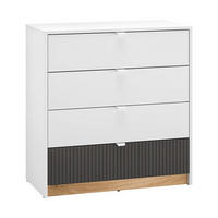 KOMMODE – 82 cm – Torino – Weiß - Weiß, Holzwerkstoff (82/86/40cm) - hi-markt