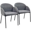 STÜHLE 2-tlg., Grau - Grau, Holz (60/78/70cm) - Oviala