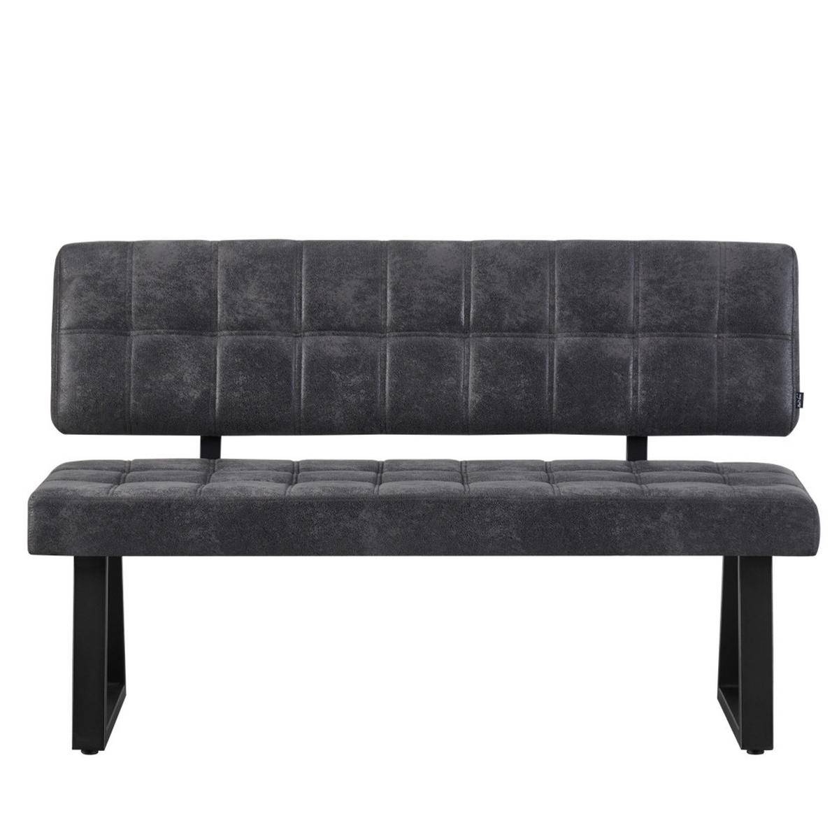 SITZBANK SIGFRID - Anthrazit, Textil/Metall (140/88/58cm) - B&D Home