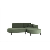ECKSOFA Valencia Xs - Grün, Holzwerkstoff/Textil (236/165cm) - Fun Möbel