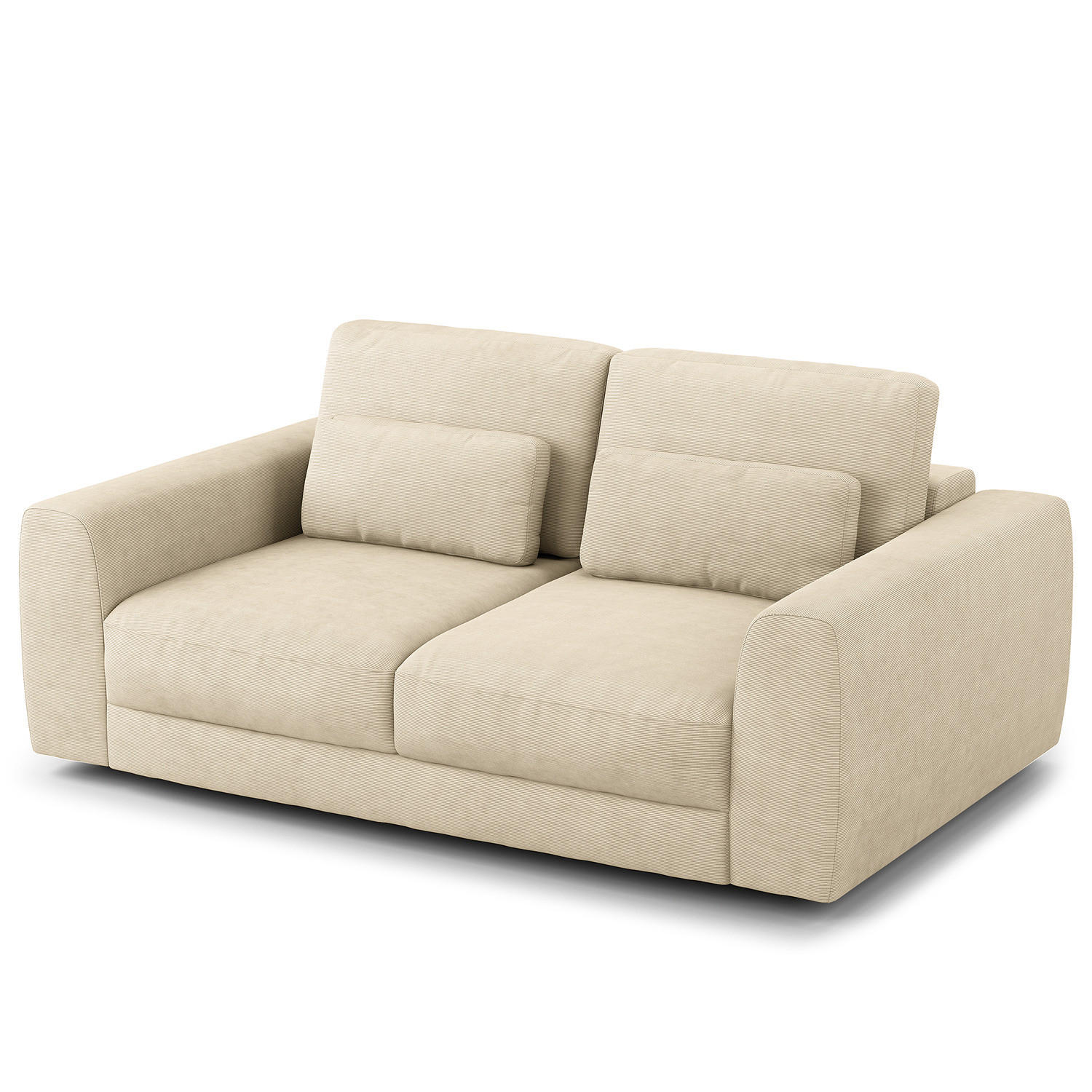 2-SITZER SOFA - Beige/Schwarz, Kunststoff/Textil (182/80/117cm) - home24