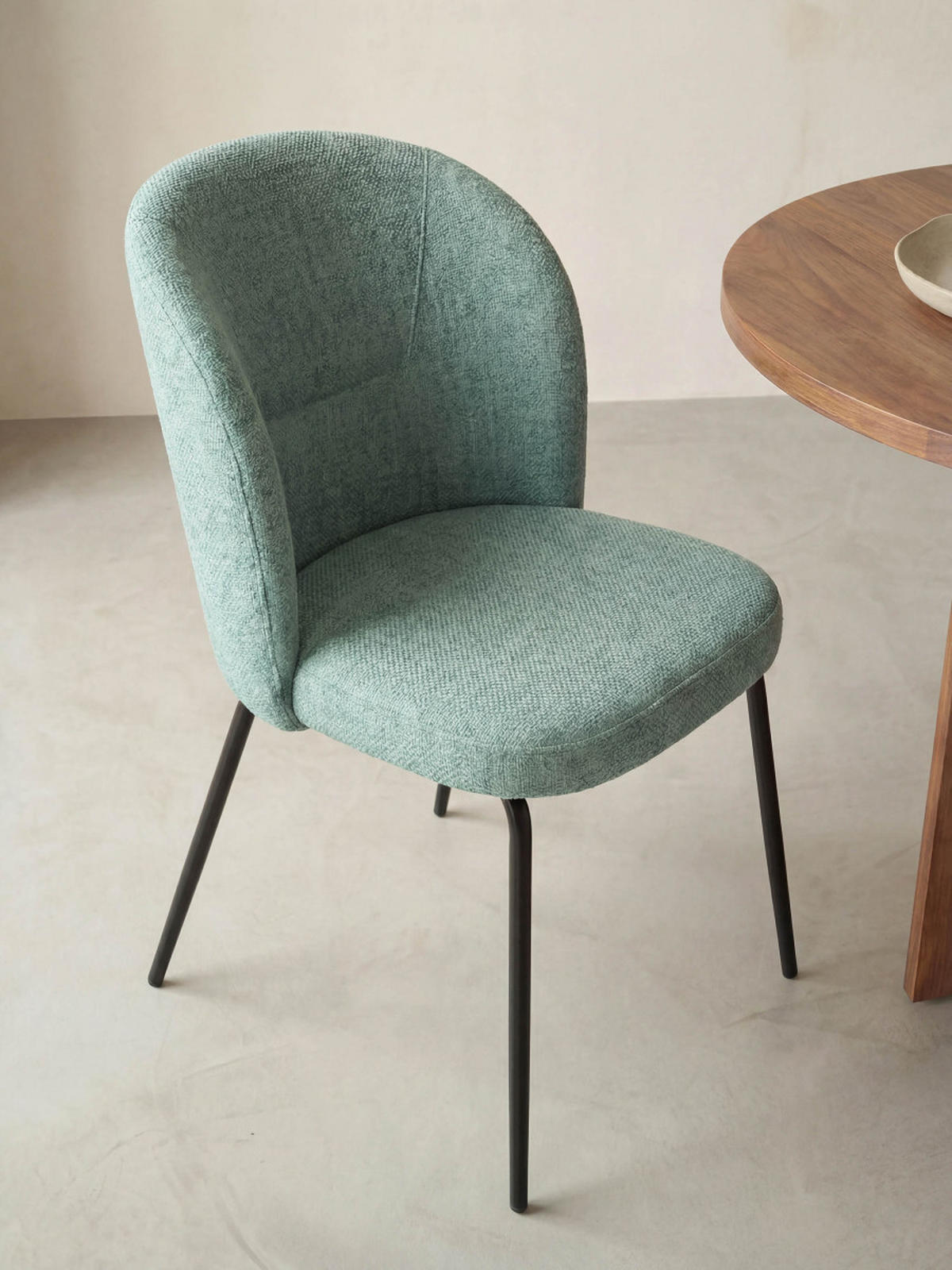 STUHL Beiz Minze 54 cm x 81 cm - Mintgrün, Textil (54/81/59cm) - Kenay Home