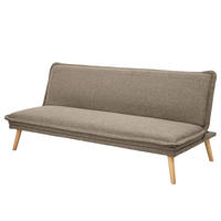 SCHLAFSOFA - Webstoff / Gummibaum - Taupe/Eichefarben, Holz/Textil (188/82/87cm) - home24