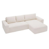 ECKSOFA Tazones Creme Rechts - Creme, Holz/Kunststoff (250/165cm) - Graingold