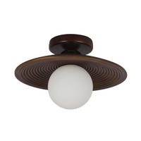 DECKENLEUCHTE Thalan, Hölzern und weiß, 15cm - Beige, Holz (15/25/25cm) - KOSILUM