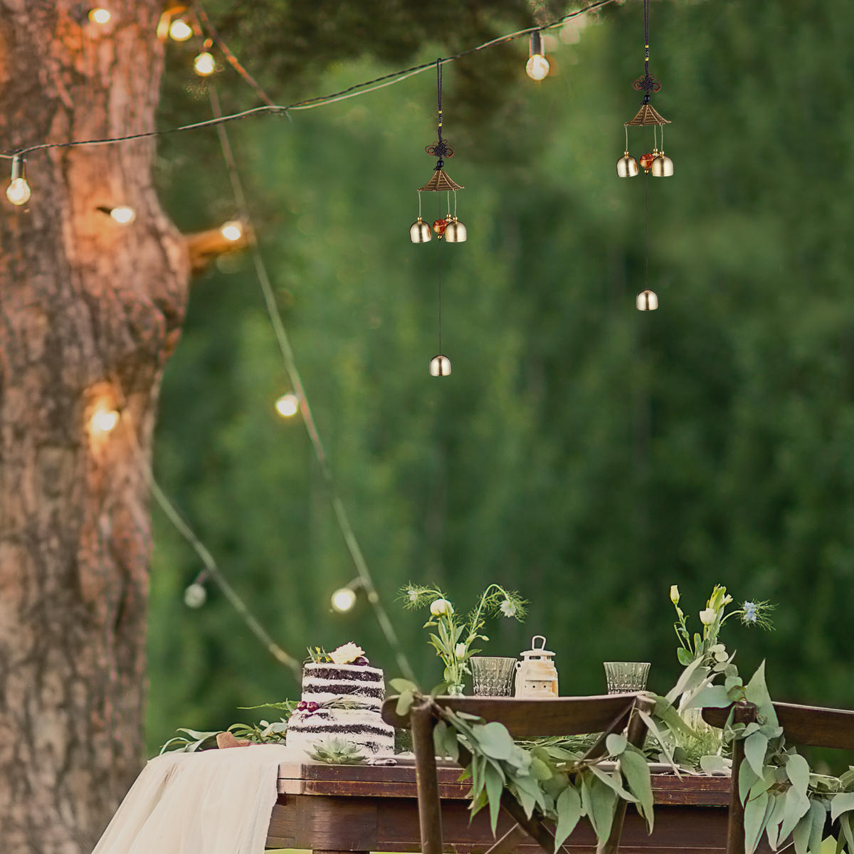 2XWINDSPIEL - Goldfarben, Kunststoff/Metall (7.5/7.5/39cm) - Relaxdays