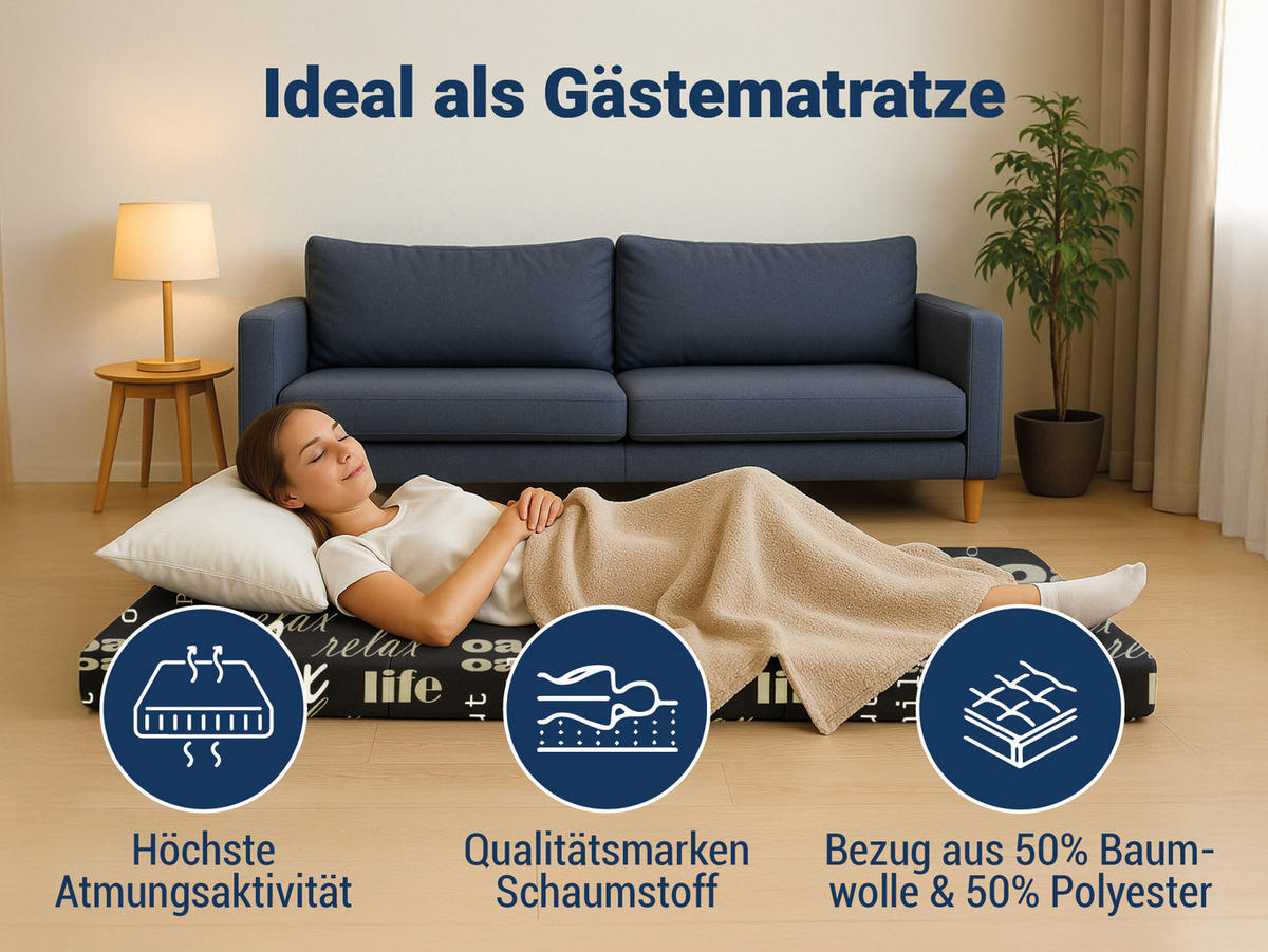 FALTMATRATZE Samba , Farbe: Relax - Naturfarben, Textil (70/190cm) - Sun Garden