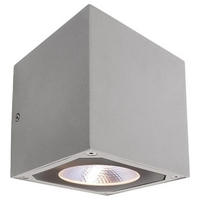 WAND- & DECKENLEUCHTE Cubodo Silber - Transparent/Silberfarben, Metall (10.8/10.8/11.5cm) - click-licht
