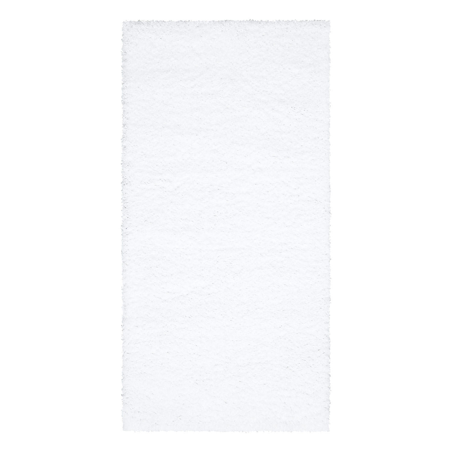 HOCHFLOR-TEPPICH City Shaggy 500 Weiss 80x150 cm - Weiß, Textil (80/150cm) - carpet city