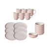 FRÜHSTÜCKSSERVICE Jasper rosa 18er Set - Robinienfarben, Keramik (1/1/1cm) - Ritzenhoff Breker