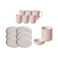 FRÜHSTÜCKSSERVICE Jasper rosa 18er Set - Robinienfarben, Keramik (1/1/1cm) - Ritzenhoff Breker