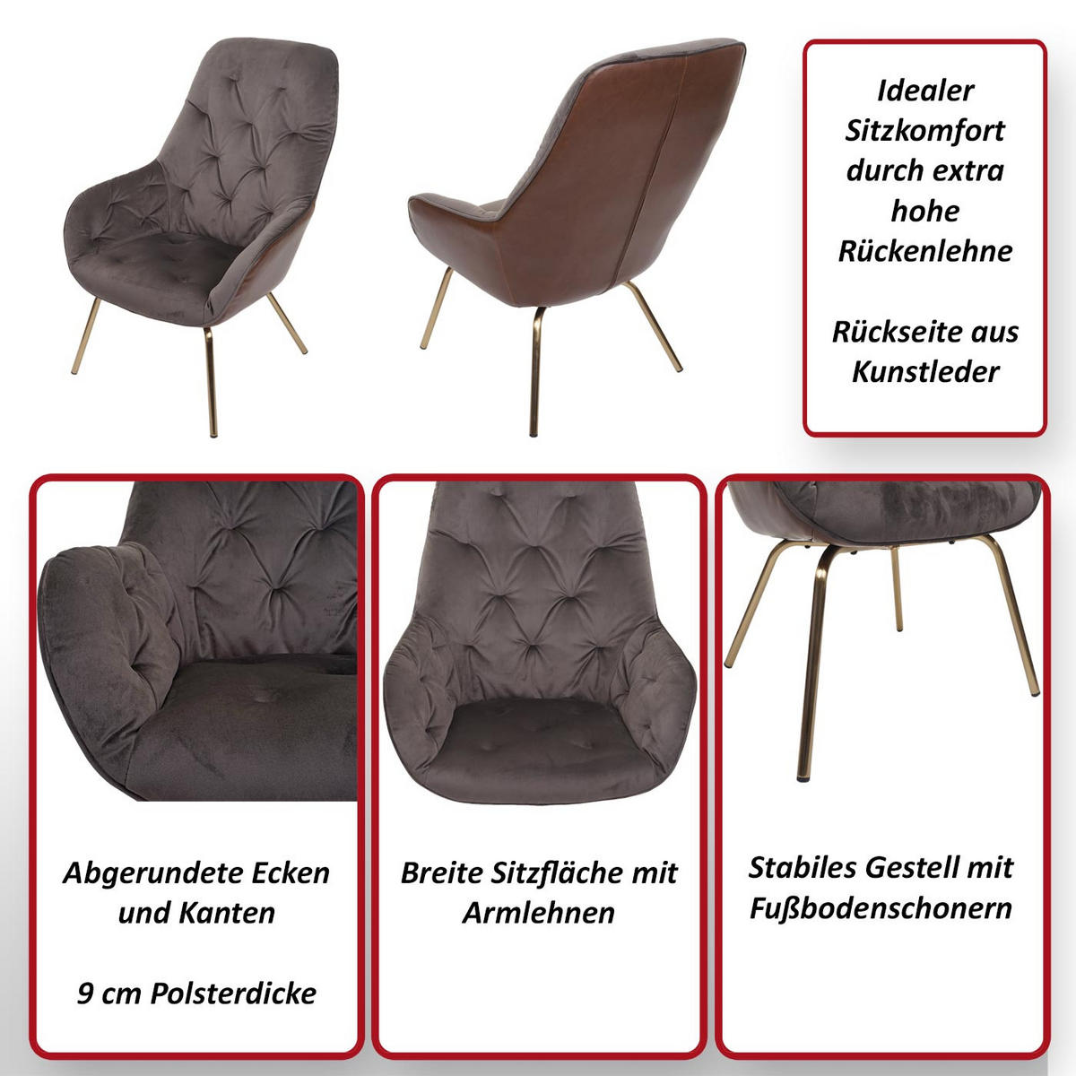 ESSZIMMERSTUHL Braun - Braun, Textil (68/98/79cm) - MCW