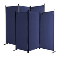 PARAVENT 2 Stück 3-tlg. 170x165 cm Blau - Blau, Metall (165/170cm) - QUICK STAR