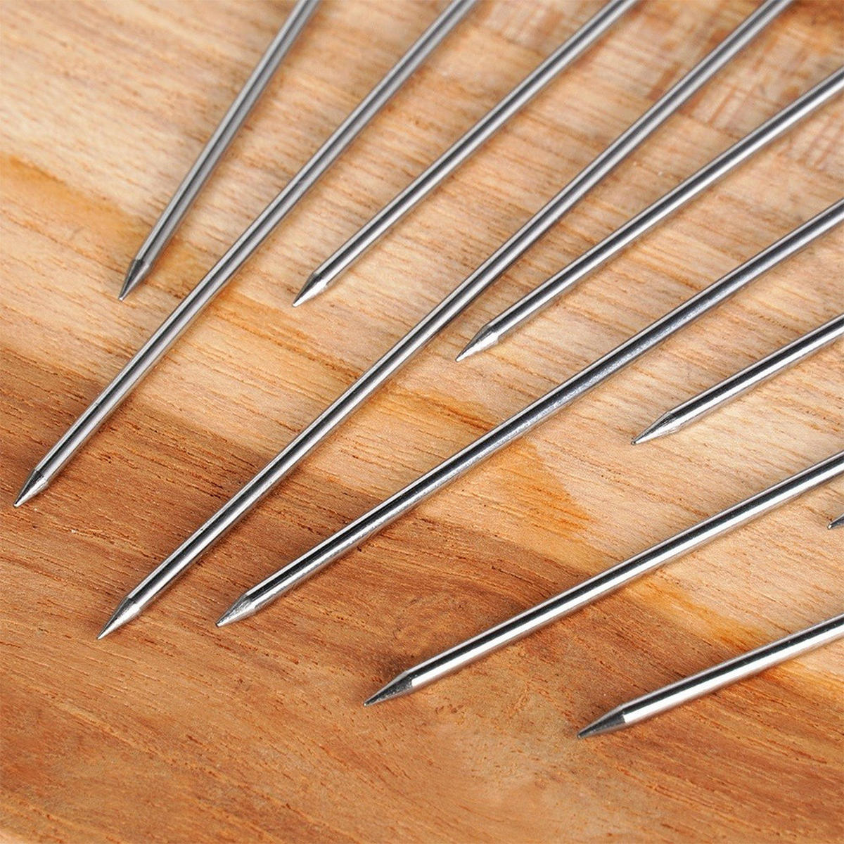SPIESSE für Rouladen Fleisch Stahl 10 cm 10 Stück. - Silberfarben, Metall (10cm) - Orion 