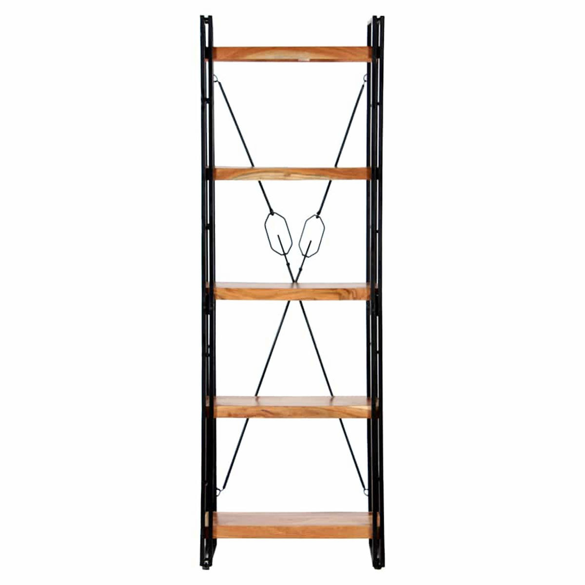 BÜCHERREGAL 5 Fächer 60/30/180 Cm Akazie Massivholz - Braun, Holz (30/180/60cm) - vidaXL