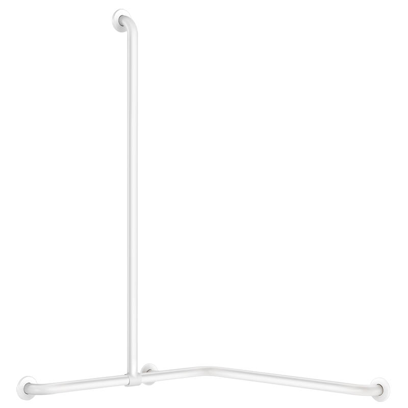 DUSCHHANDLAUF Basic D32 pulverbeschichtet weiß - Weiß, Metall (55/10/120cm) - Delabie